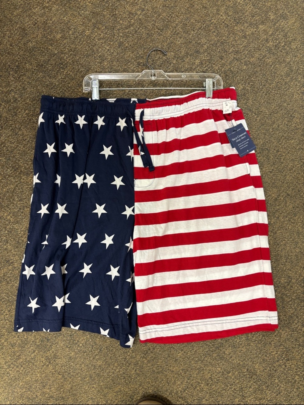 Men's shorts in Red, White & Blue Flag Print